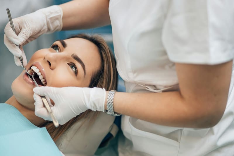 a patient in a dental chair