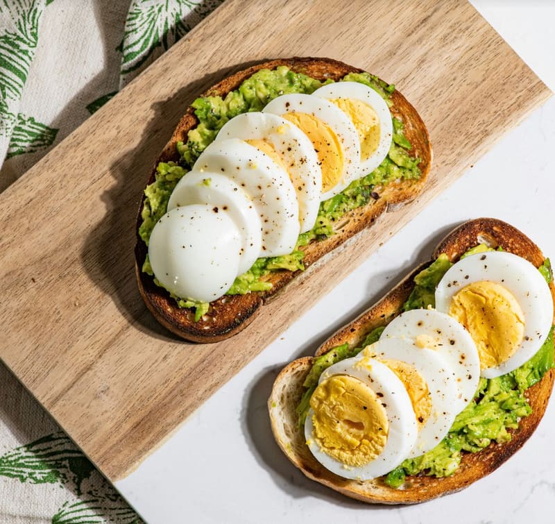 avocado and egg on toast