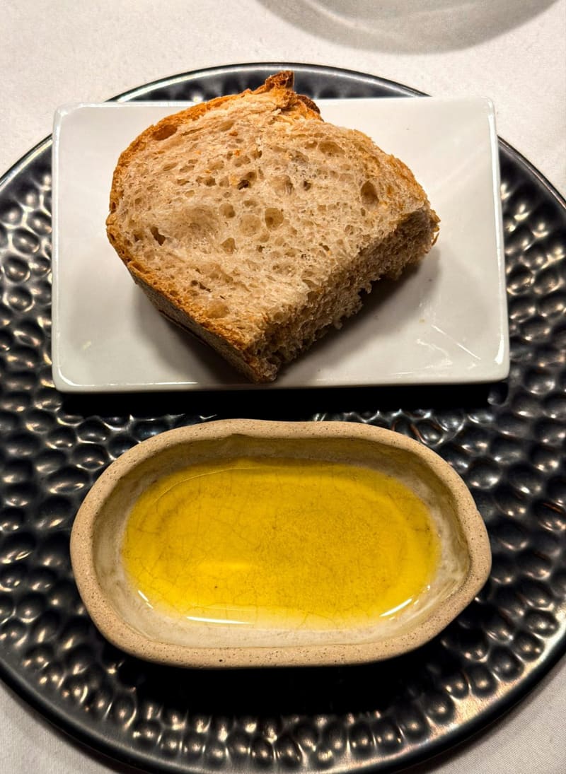 bread and a dish of olive oil