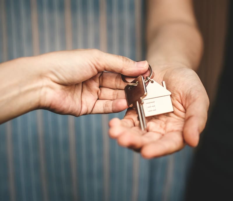 house keys passed between hands