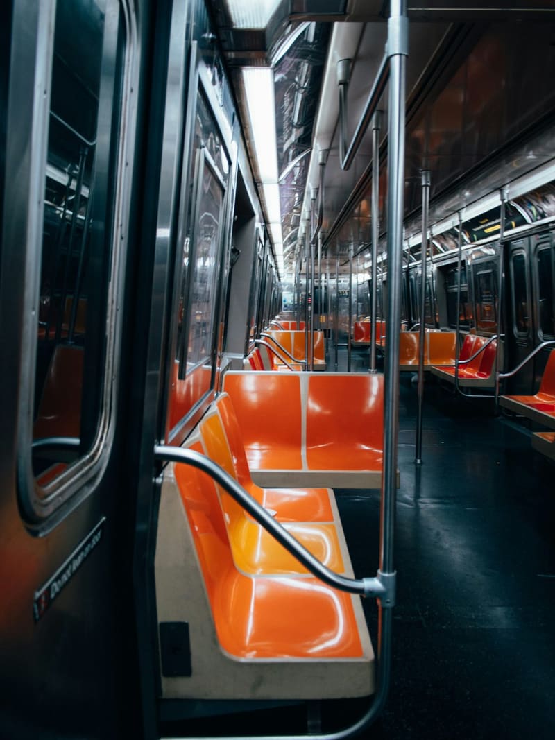 an empty underground carriage