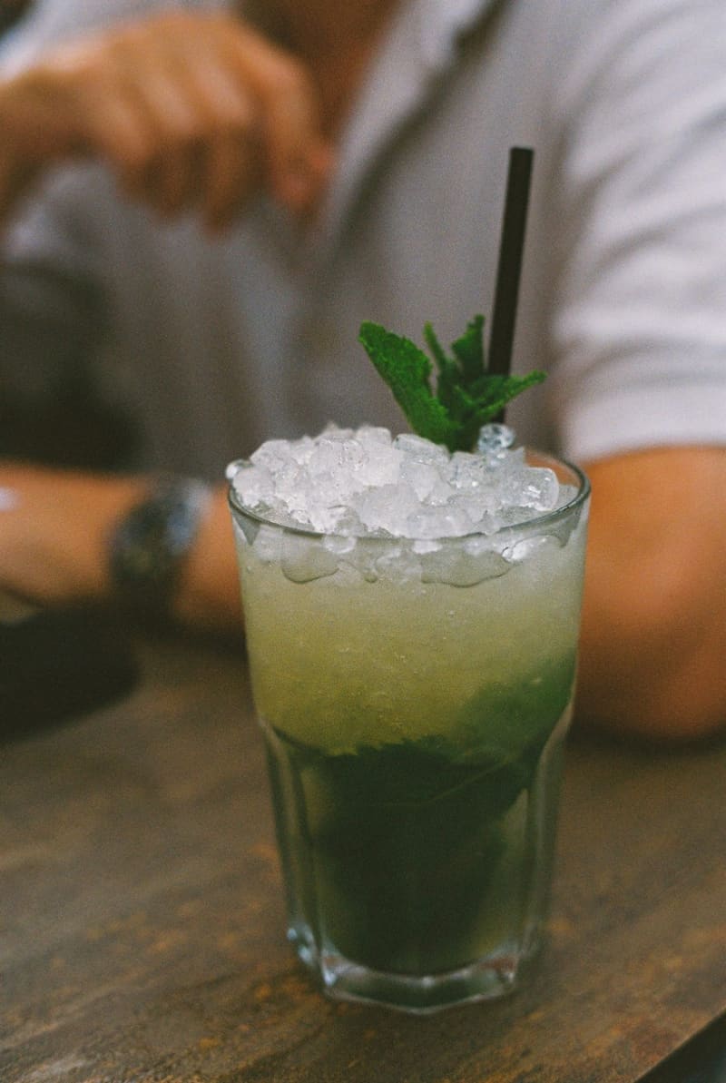 a mojito with crushed ice and mint