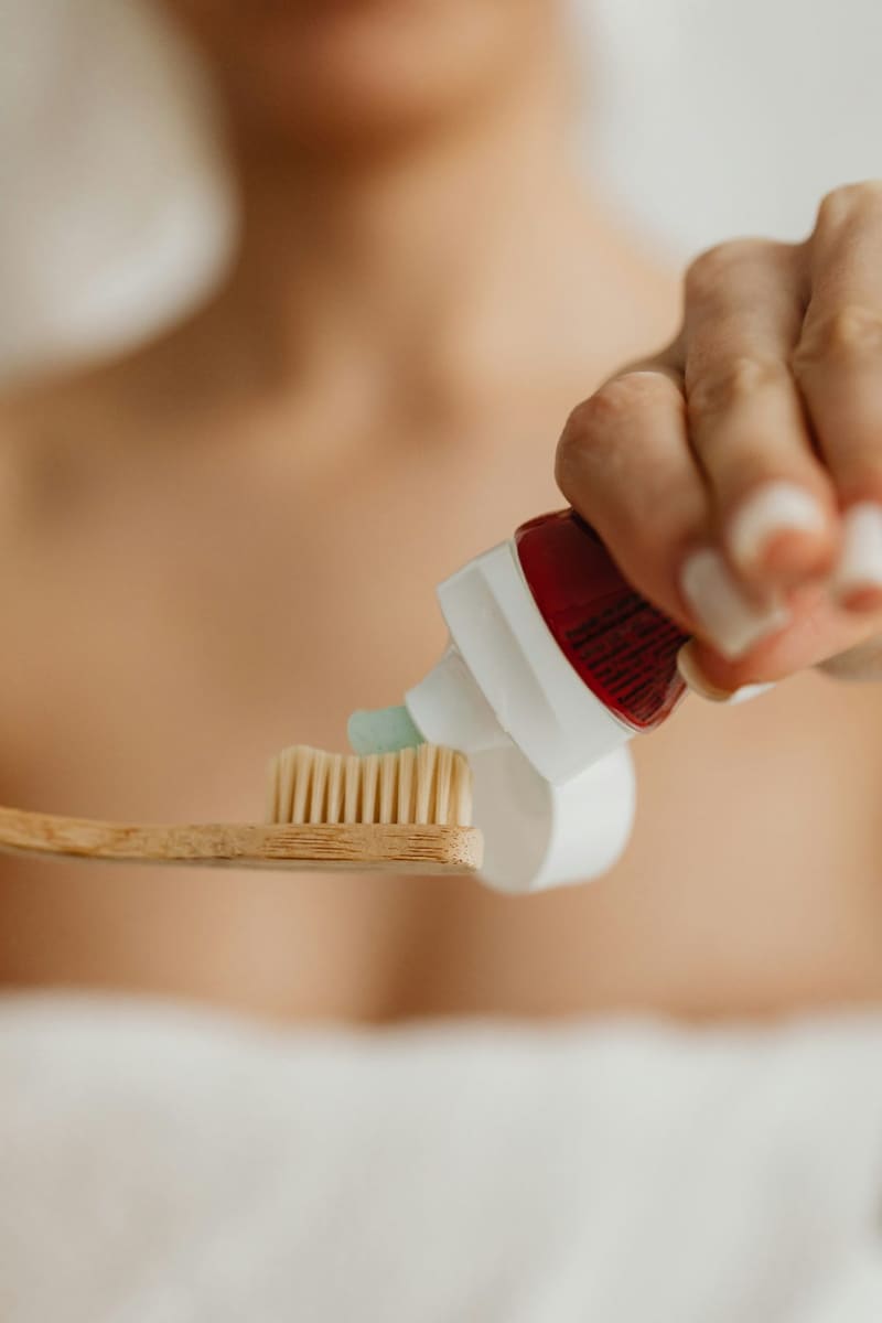 toothpaste squeezed onto a brush