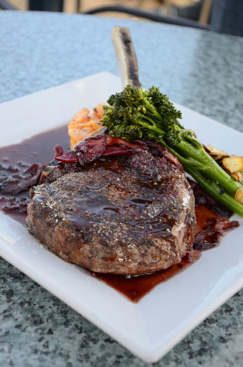 a beef fillet with red wine sauce
