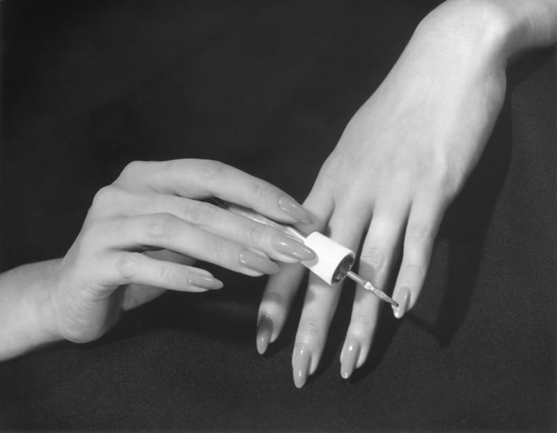 a nail brush over long nails