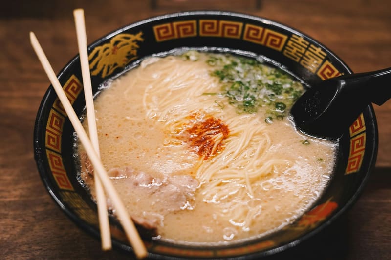a bowl of tonkotsu ramen