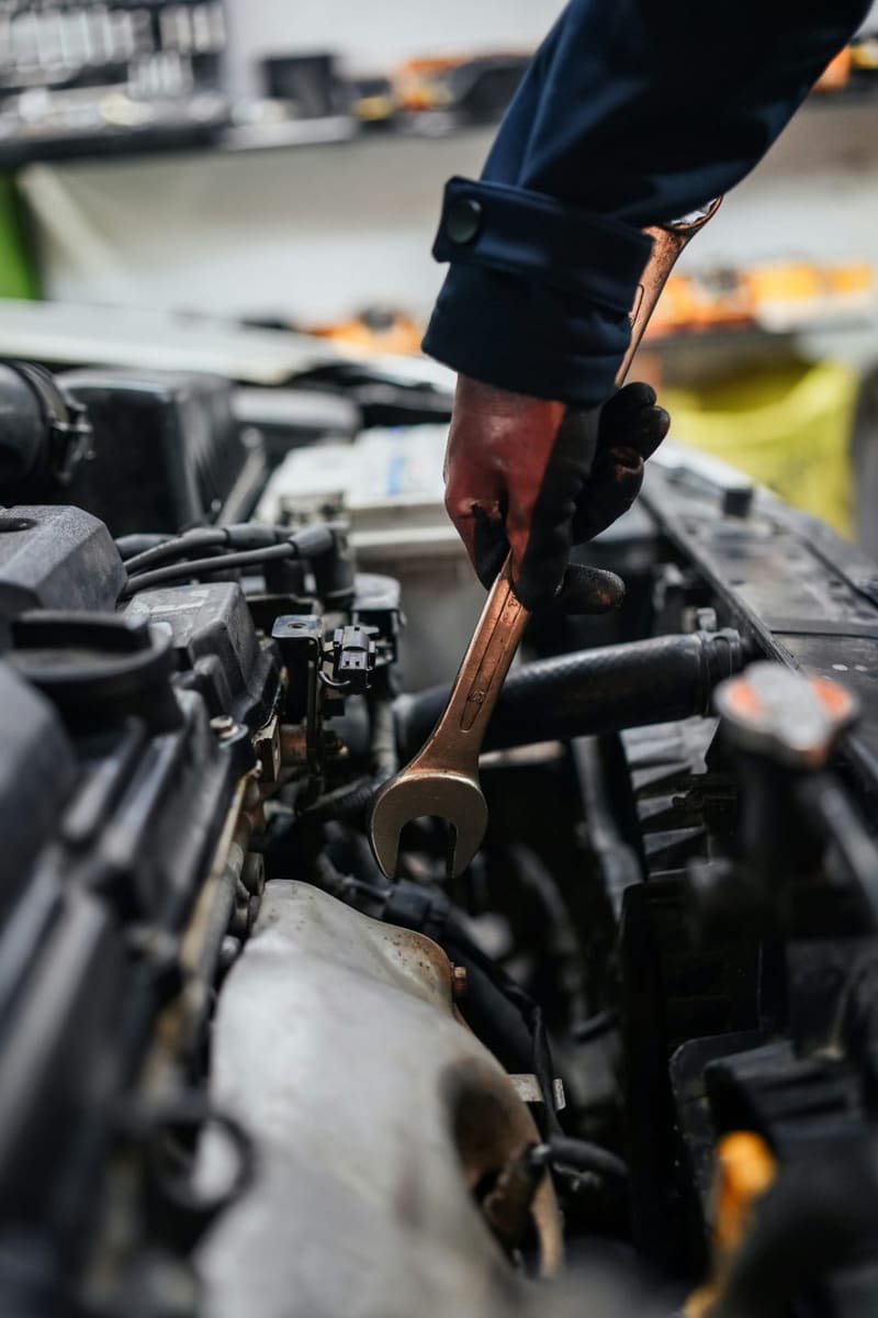 a spanner used in an engine bay