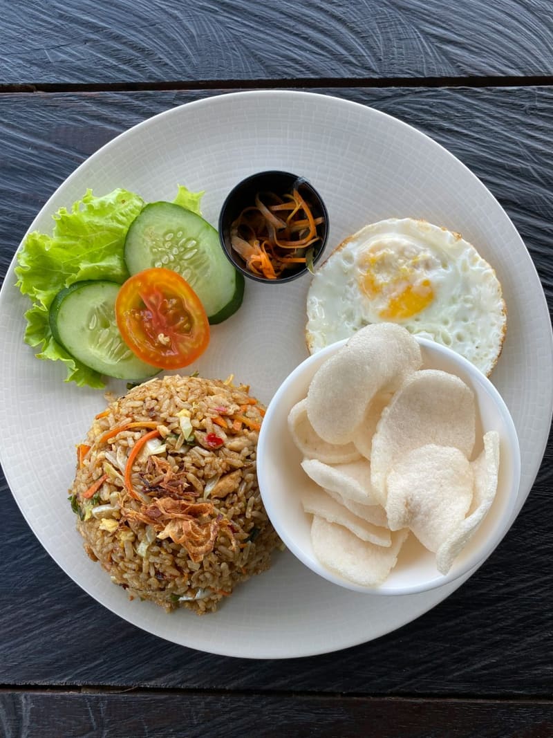nasi goreng with a fried egg