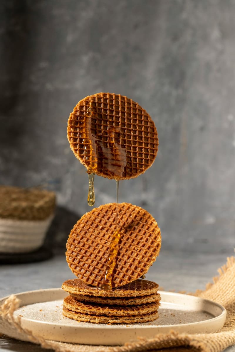 stroopwafels with dripping syrup