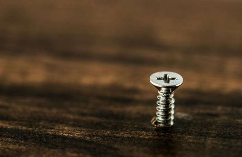 a single screw on wood