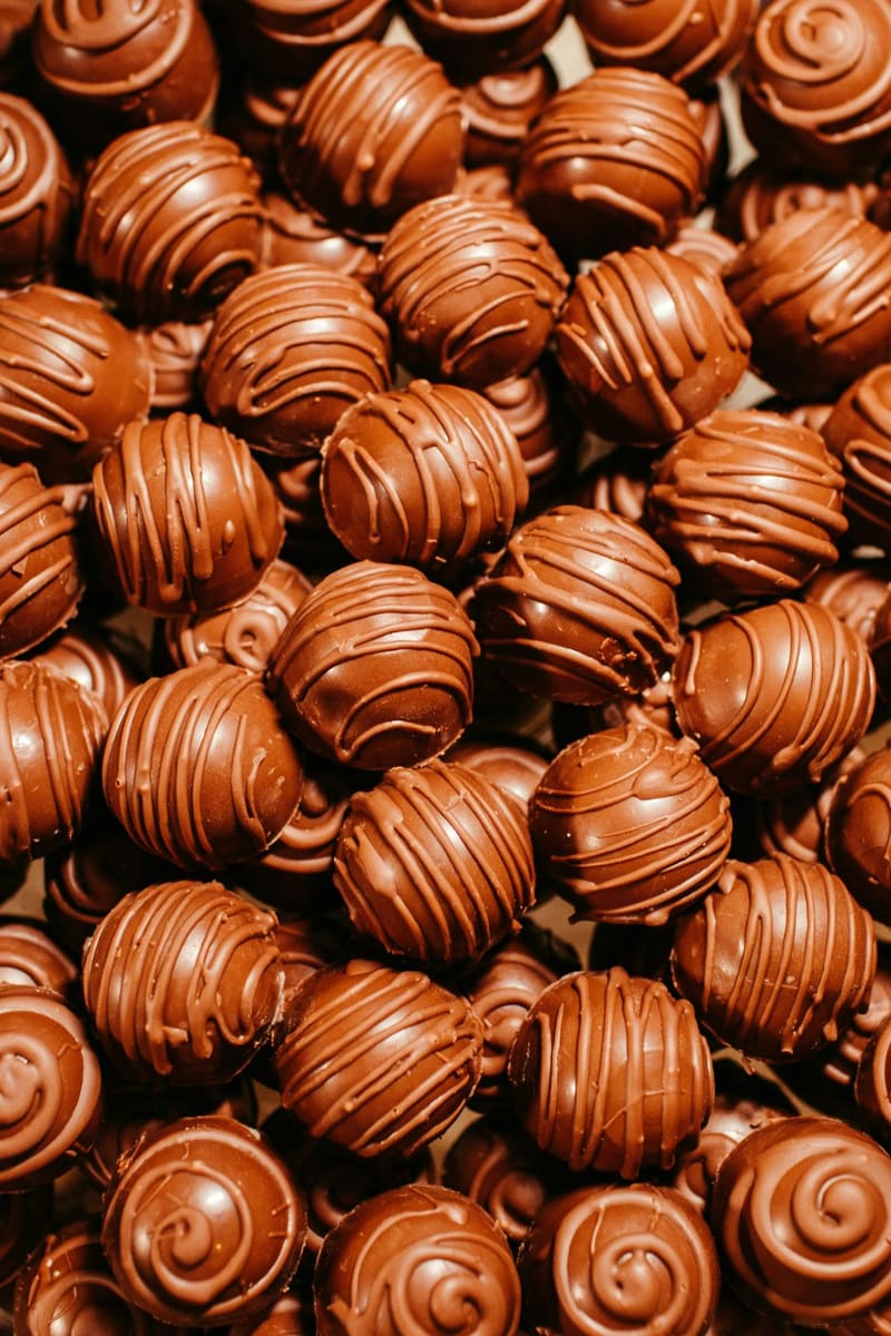 drizzled chocolate truffles