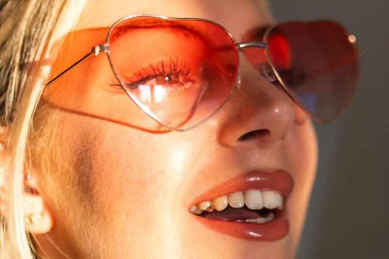 heart sunglasses and a smile